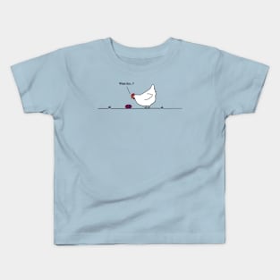 Confused chicken with Easter egg Kids T-Shirt